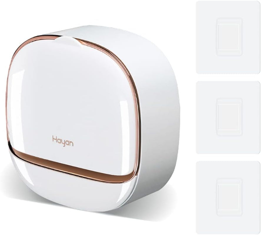 Luxury Soap Holder with Drain Tray, Waterproof Soap Dish Holder, Keep Soap Bars Dry, Adhesive Soap Case Box Wall Mounted for Shower, Bathroom, Bathtub, White