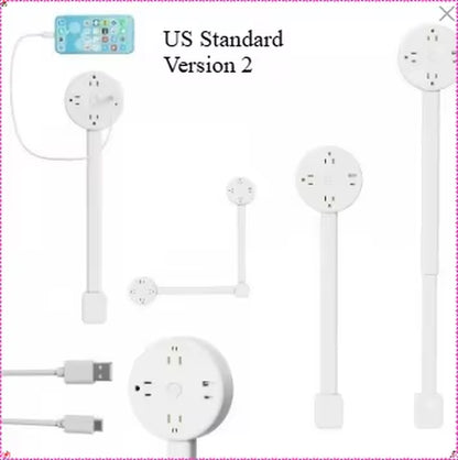Electrical Outlet Extender Flat Plug Power Strip Features Rotates Power Outlets Extender Use behind Sofas Nightstands Desk