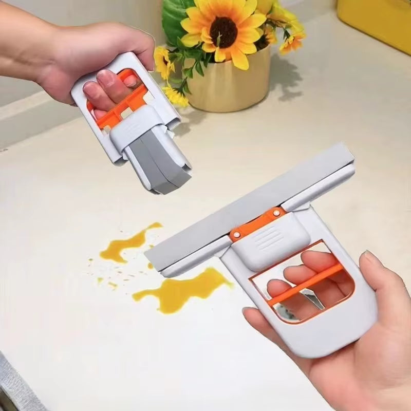 Desktop Window Cleaner Car Cleaning Tool Multifunctional Handheld Mop Mini Foldable Desktop Mop Hands-Free Washing Sponge Mop