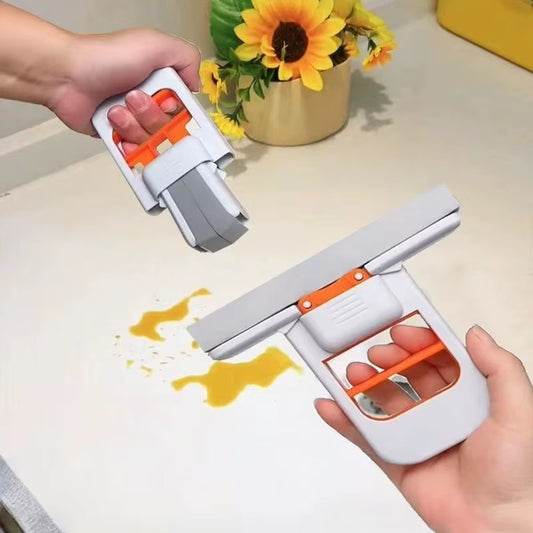 Desktop Window Cleaner Car Cleaning Tool Multifunctional Handheld Mop Mini Foldable Desktop Mop Hands-Free Washing Sponge Mop