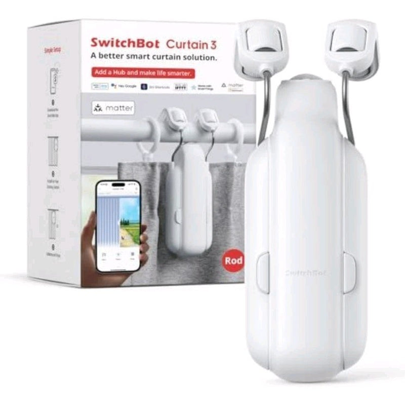 Switchbot Curtain 3 Rod Automatic Curtain Opener Bluetooth W2400000 New