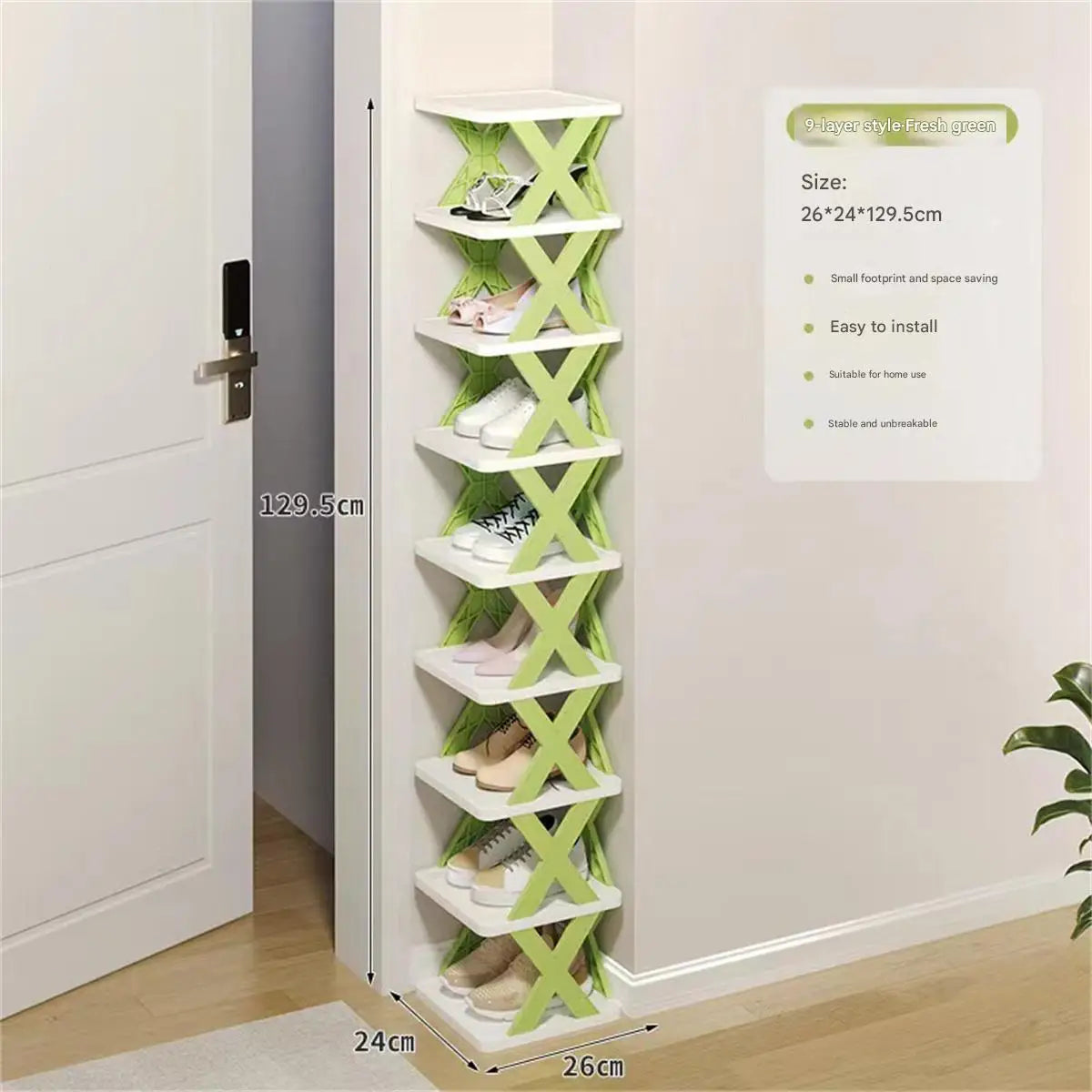 DIY Simple Shoe Rack Home Space Saving Storage Small Narrow Shoe Rack Multifunctional Creative Plastic Multi-Layer Dormitory Sma