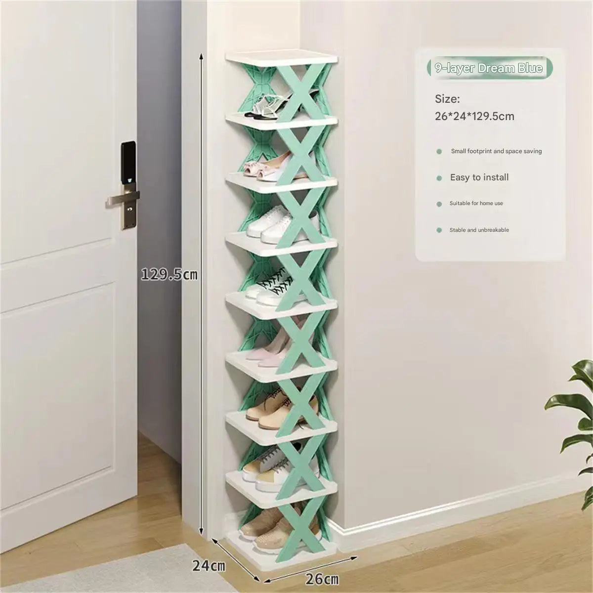 DIY Simple Shoe Rack Home Space Saving Storage Small Narrow Shoe Rack Multifunctional Creative Plastic Multi-Layer Dormitory Sma