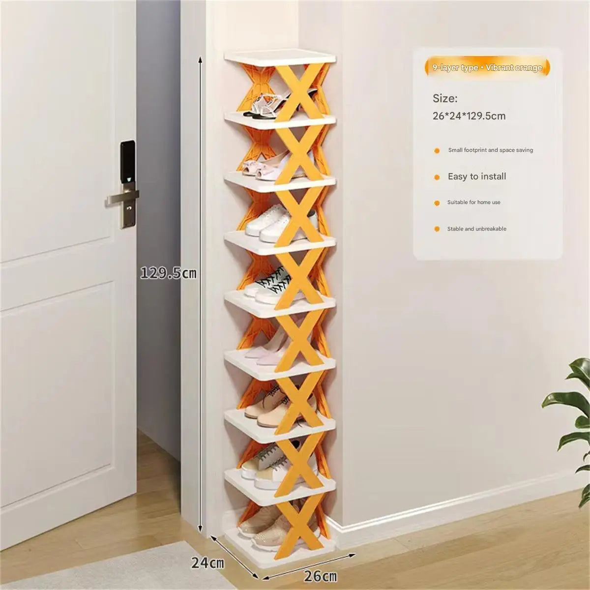 DIY Simple Shoe Rack Home Space Saving Storage Small Narrow Shoe Rack Multifunctional Creative Plastic Multi-Layer Dormitory Sma