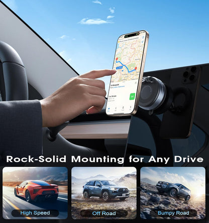 2026 Upgraded Vacuum Magnetic Car Phone Holder 360° Reinforced 96LBS Ultra Suction Cup Phone Mount for Magsafe Cell Phone Holders for Your Car/Gym/Mirror Mount for Iphone & Android