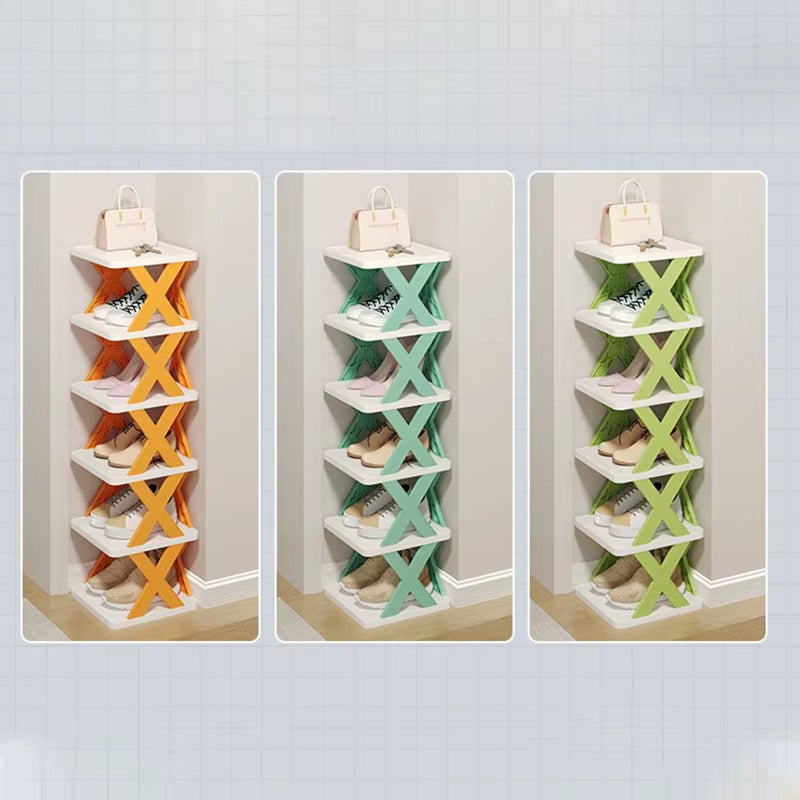 New Multi-Layer Plastic Foldable Shoe Rack and Detachable Shoe Rack Dormitory Small Shoe Rack