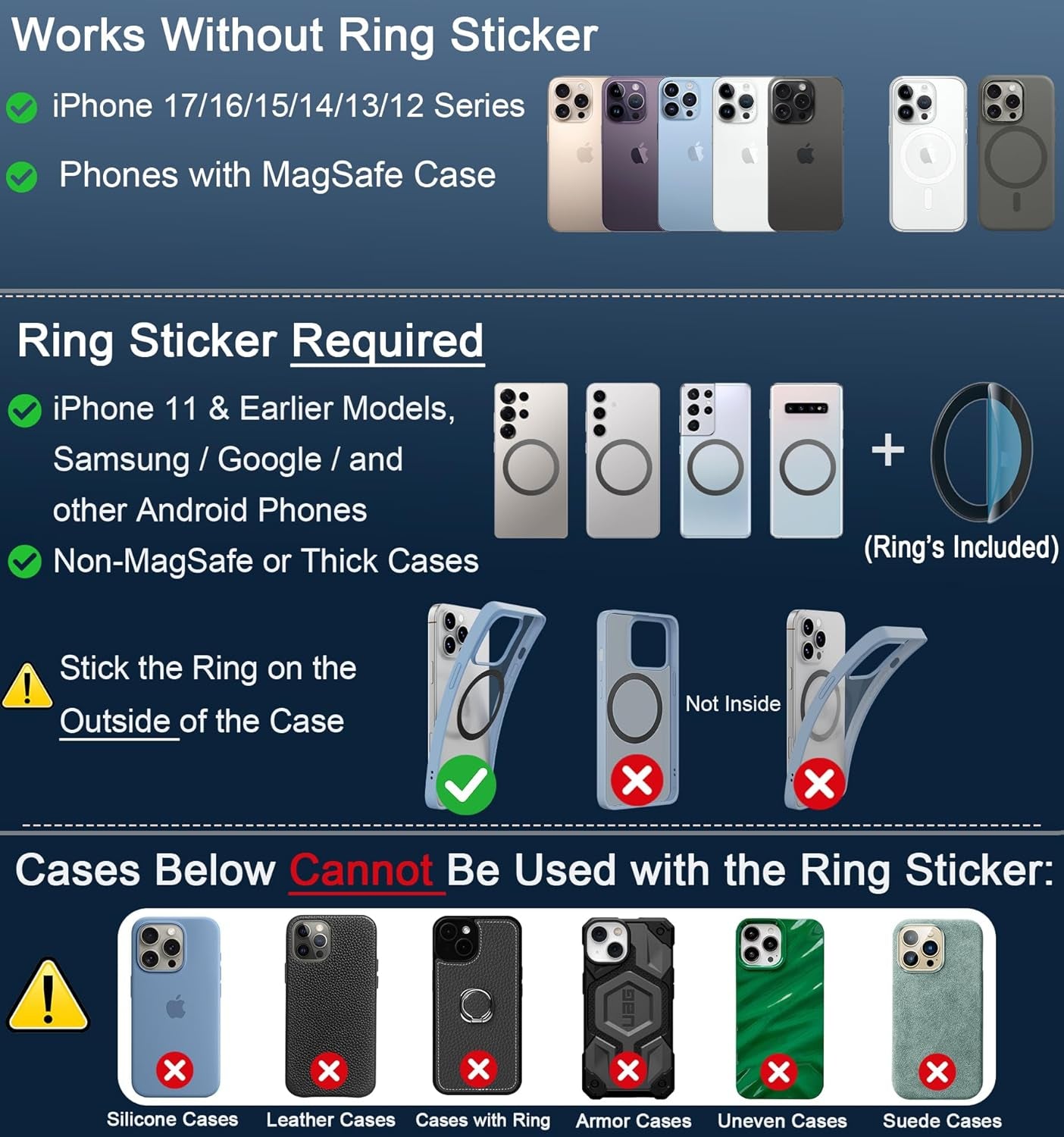 2026 Upgraded Vacuum Magnetic Car Phone Holder 360° Reinforced 96LBS Ultra Suction Cup Phone Mount for Magsafe Cell Phone Holders for Your Car/Gym/Mirror Mount for Iphone & Android