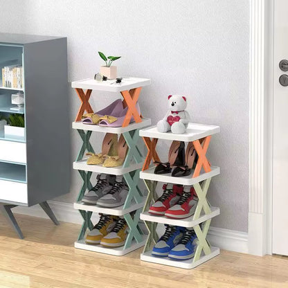 New Multi-Layer Plastic Foldable Shoe Rack and Detachable Shoe Rack Dormitory Small Shoe Rack
